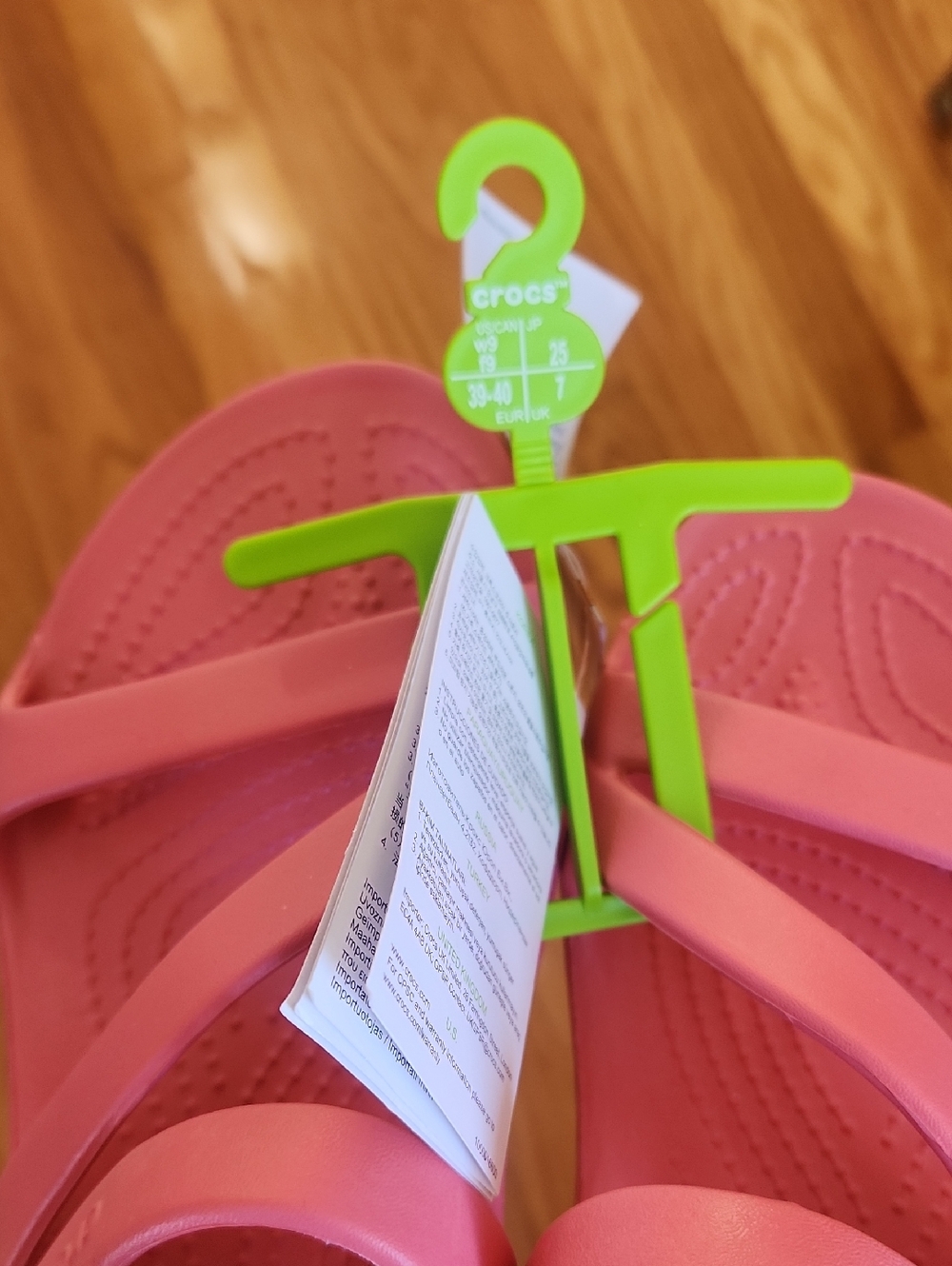 NWT CROCS Pink Women's Slip-On Sandals-SZ 9 - Picture 4 of 4